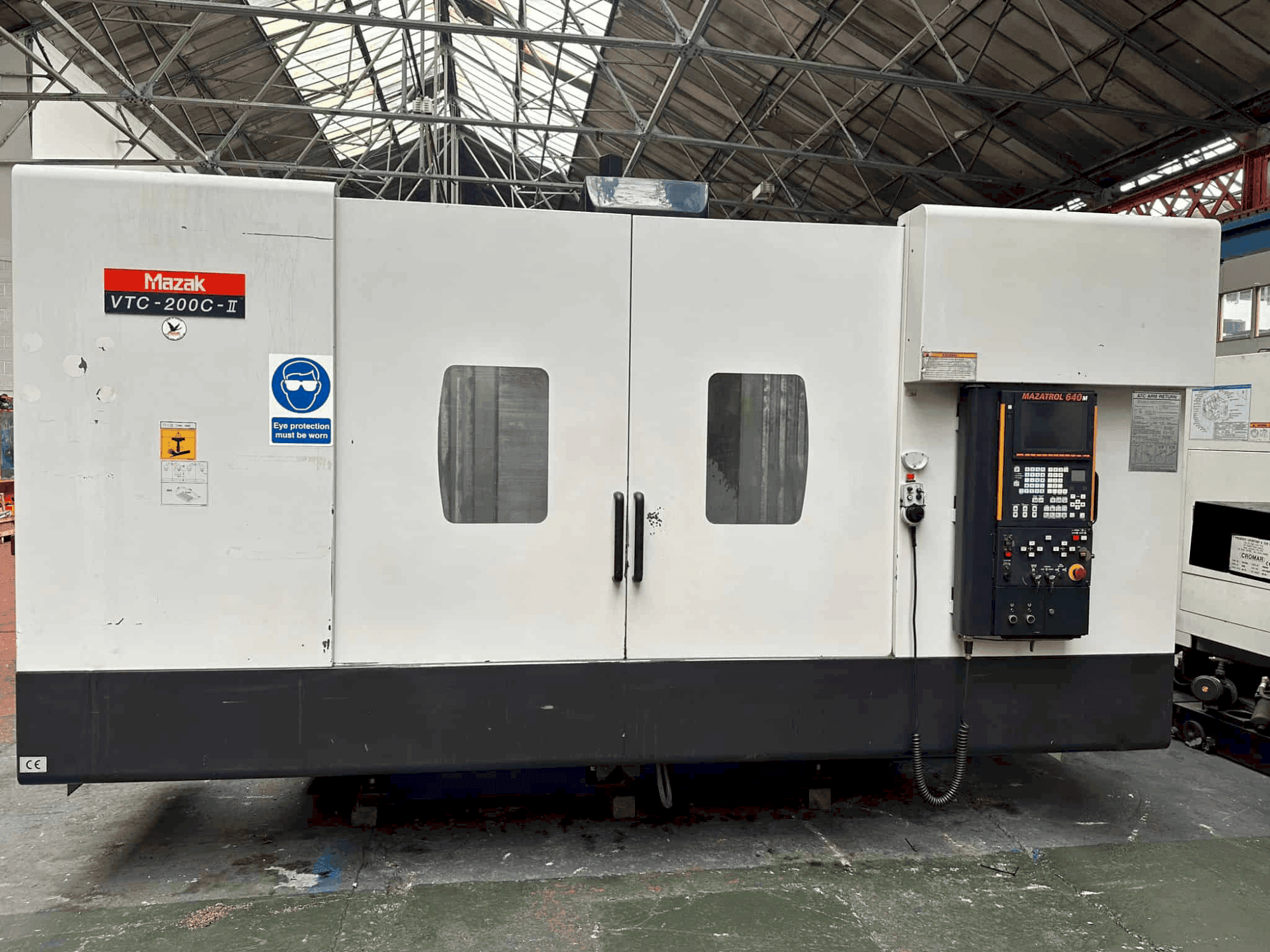 Front view of Mazak VTC - 200C  machine