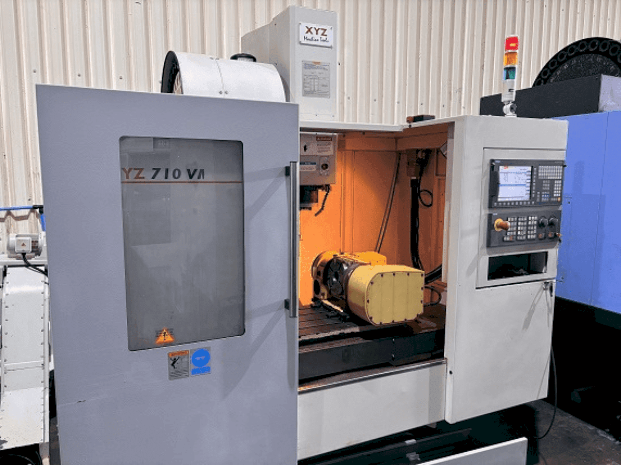 Front view of XYZ 710 VMC  machine