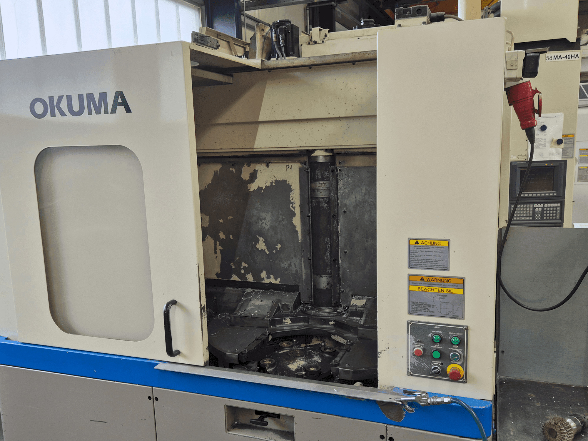 Front view of Okuma MA-40HA  machine