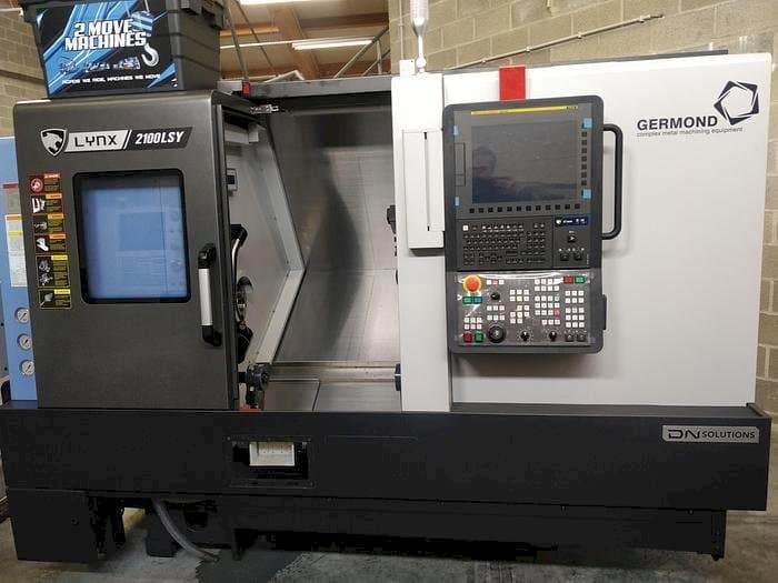 Front view of DN SOLUTIONS LYNX 2100 LSYB  machine