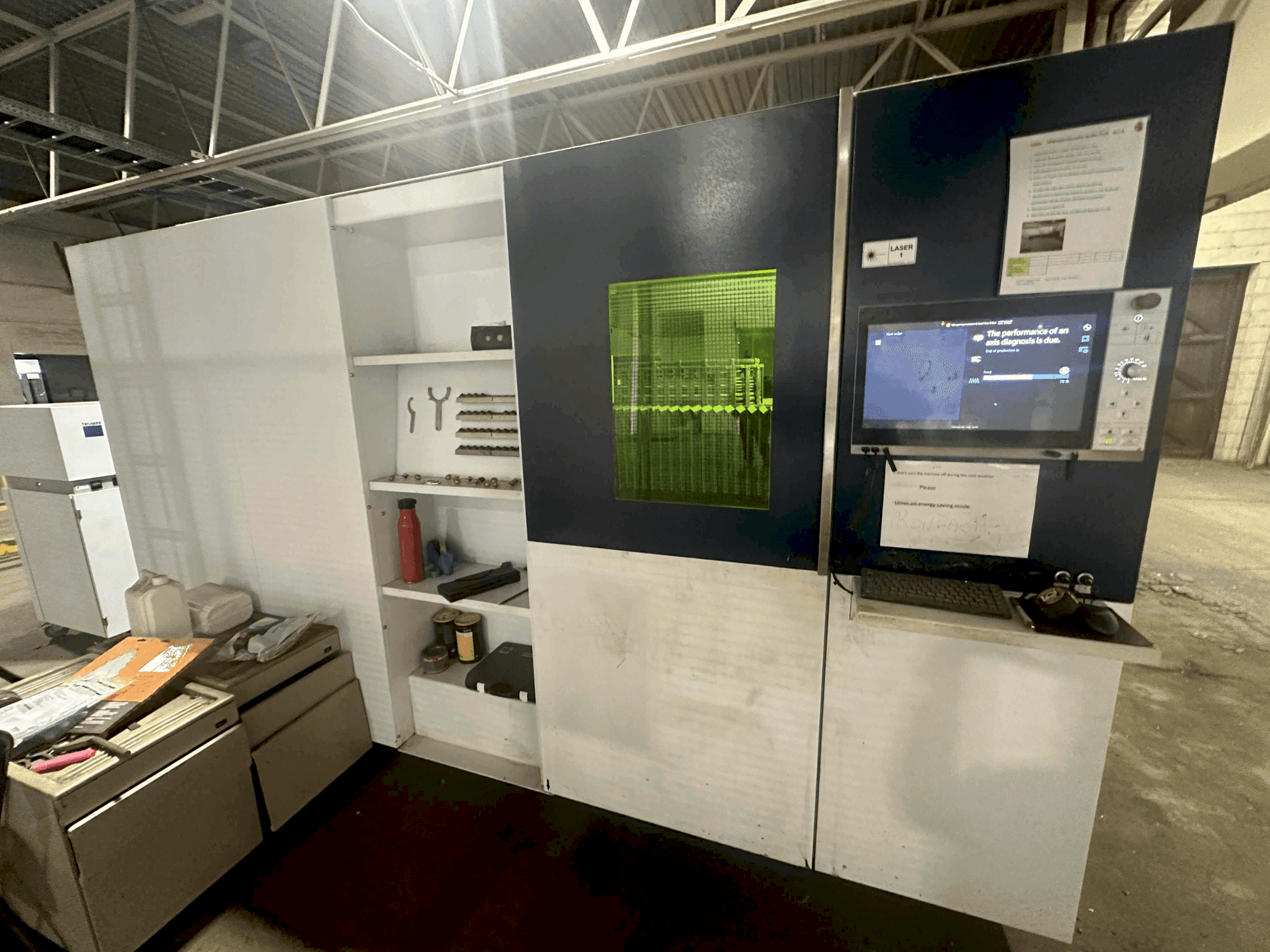 Front view of TRUMPF Trulaser 1040 Fiber  machine