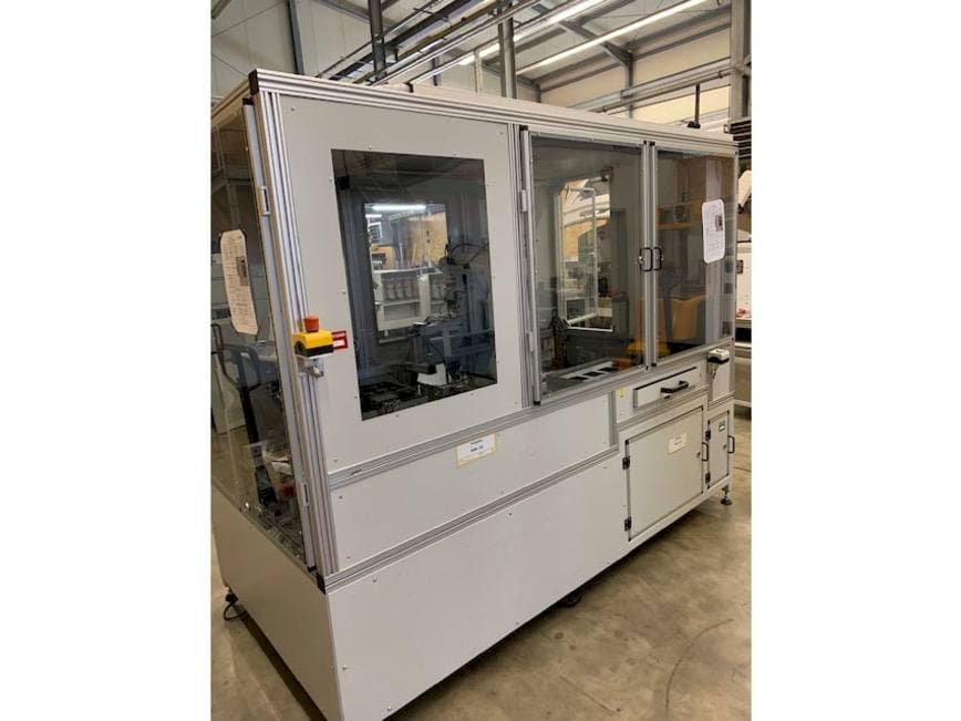 Left side view of SEHO Robot cell sorting station  machine