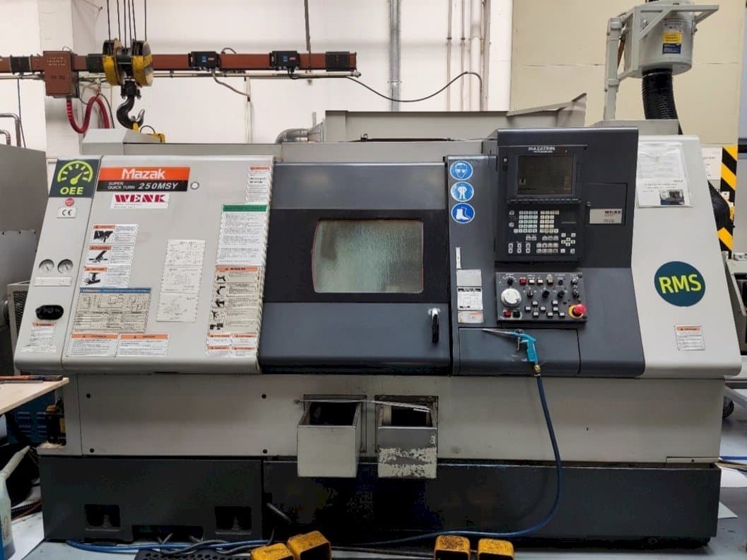 Front view of Mazak SQT-250 MSY  machine