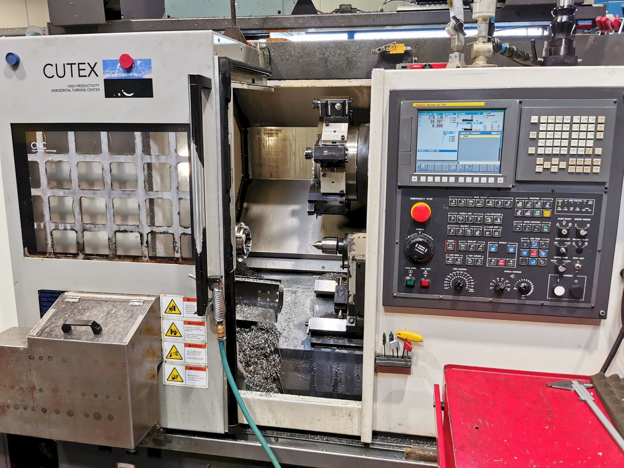 Front view of HWACHEON CUTEX 160B MC  machine