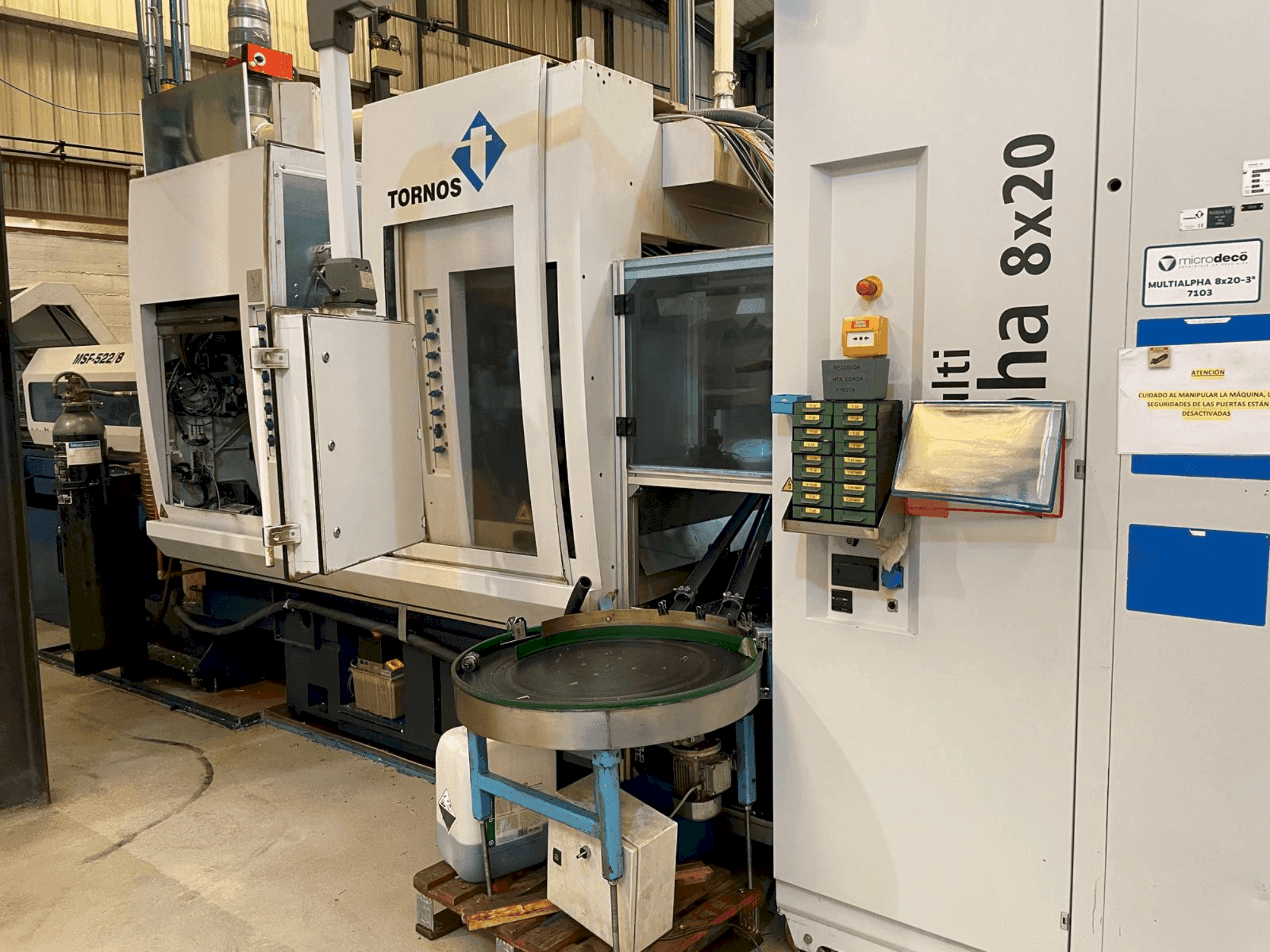 Front view of TORNOS MultiAlpha 8x20  machine