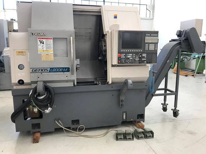 Front view of Okuma Genos L200E-MY  machine
