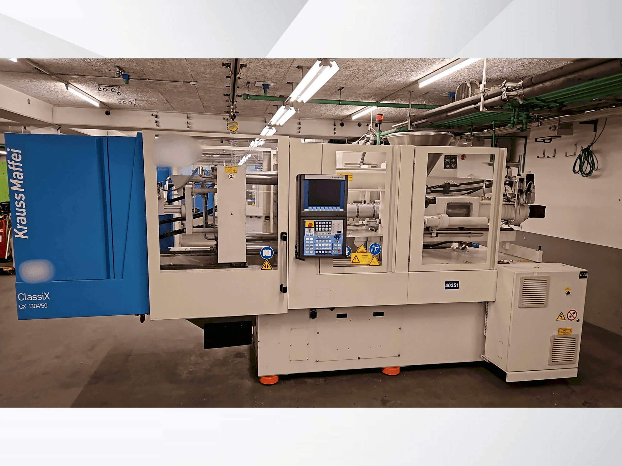 Front view of Krauss Maffei 130-750 CX  machine