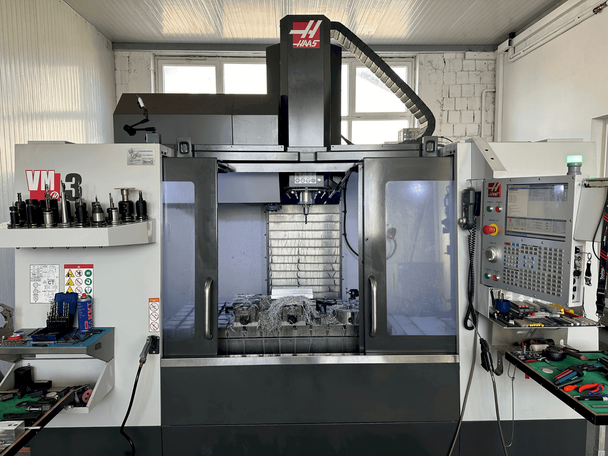 Front view of HAAS VM-3  machine