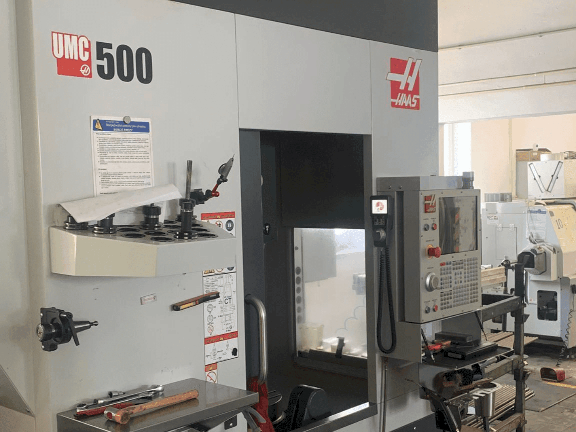 Front view of HAAS UMC 500  machine