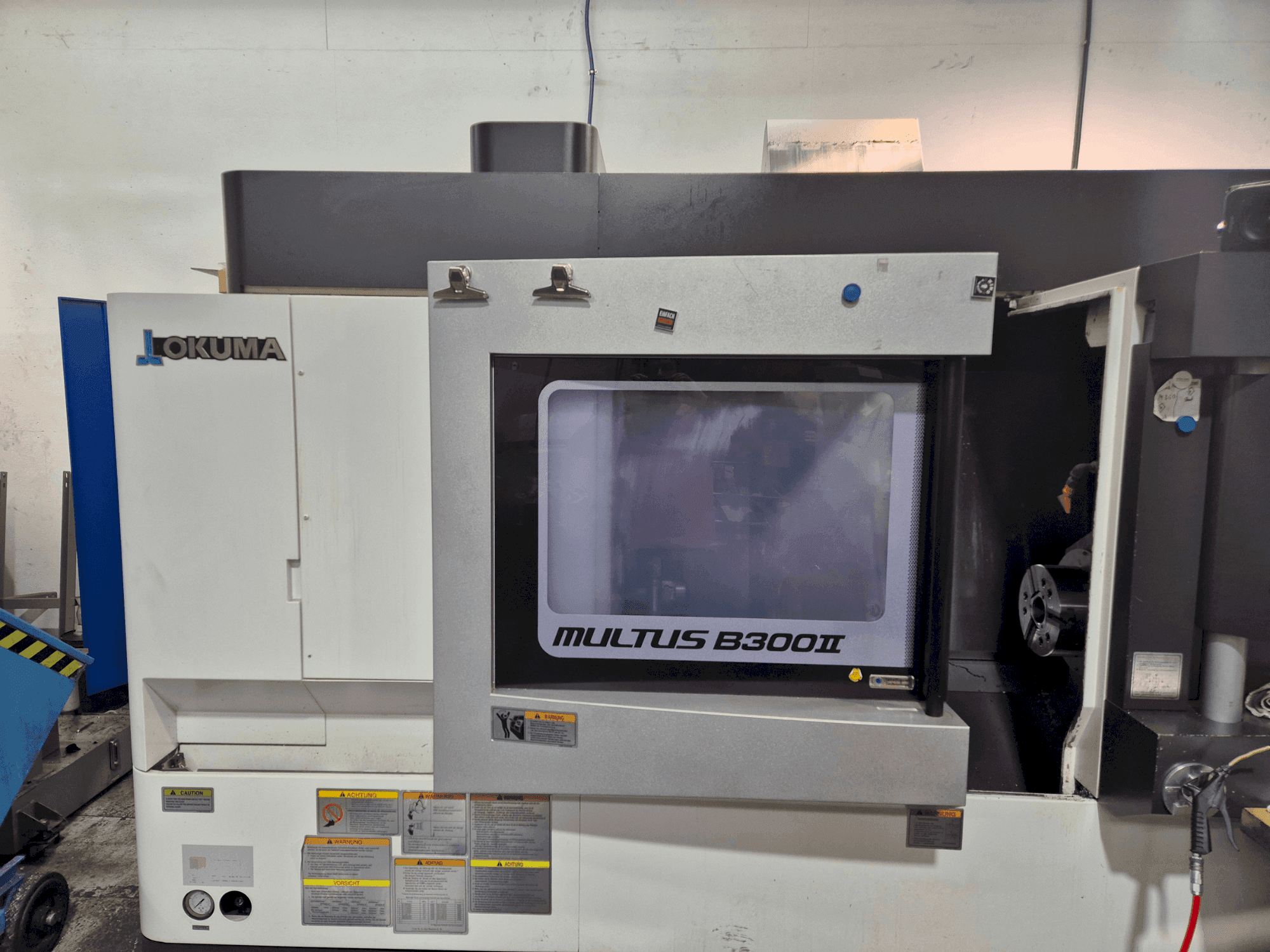 Front view of Okuma Multus B300 II  machine