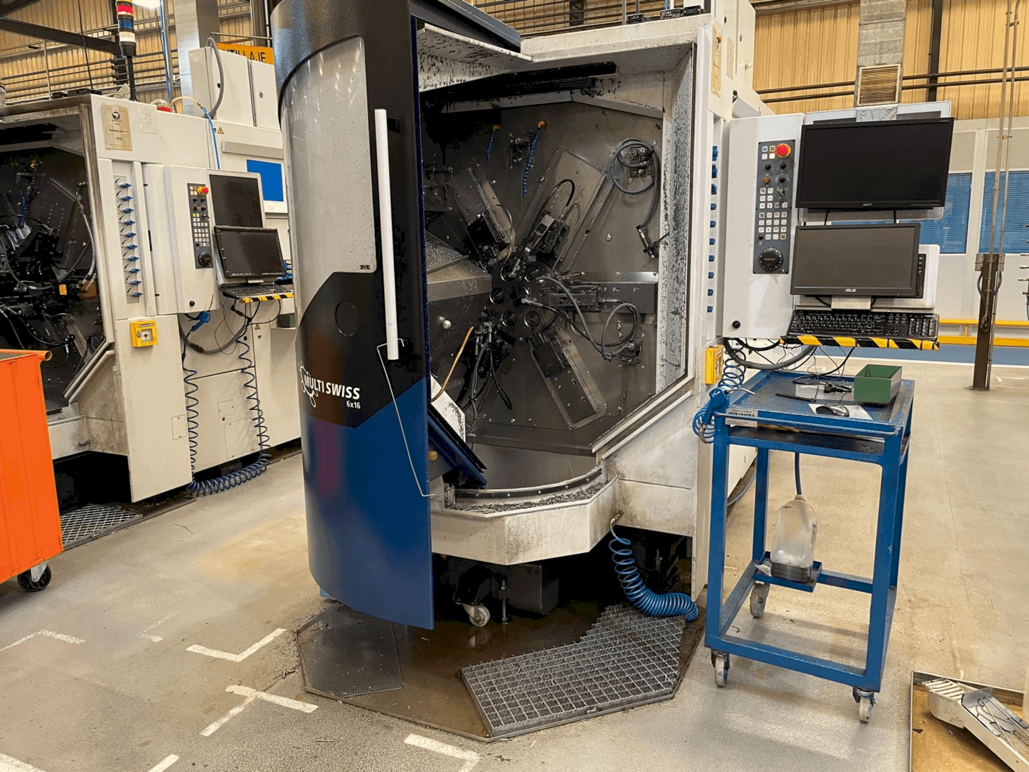 Front view of TORNOS MultiSwiss 6x16  machine