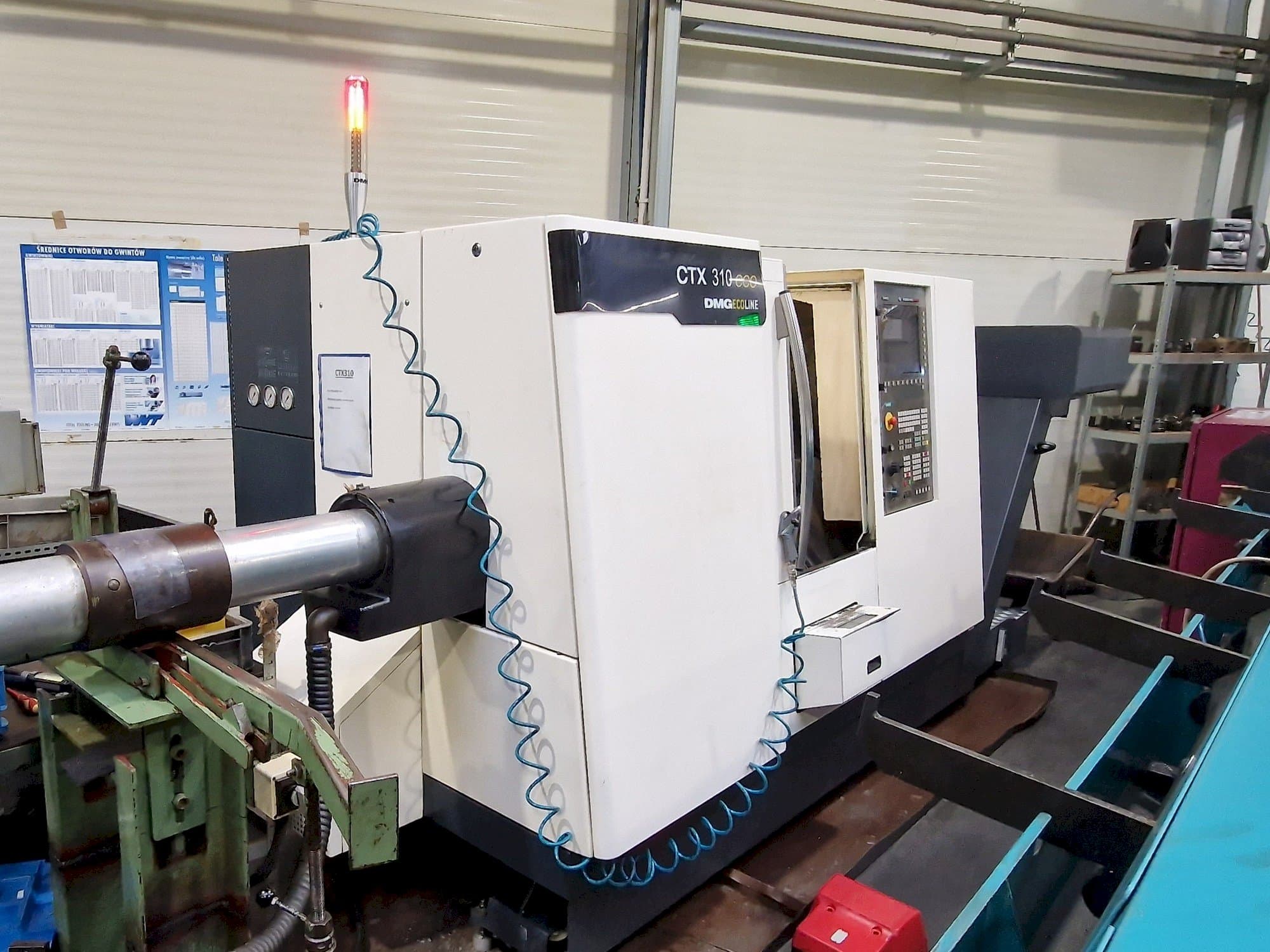 Left side view of DMG CTX 310 ecoline  machine