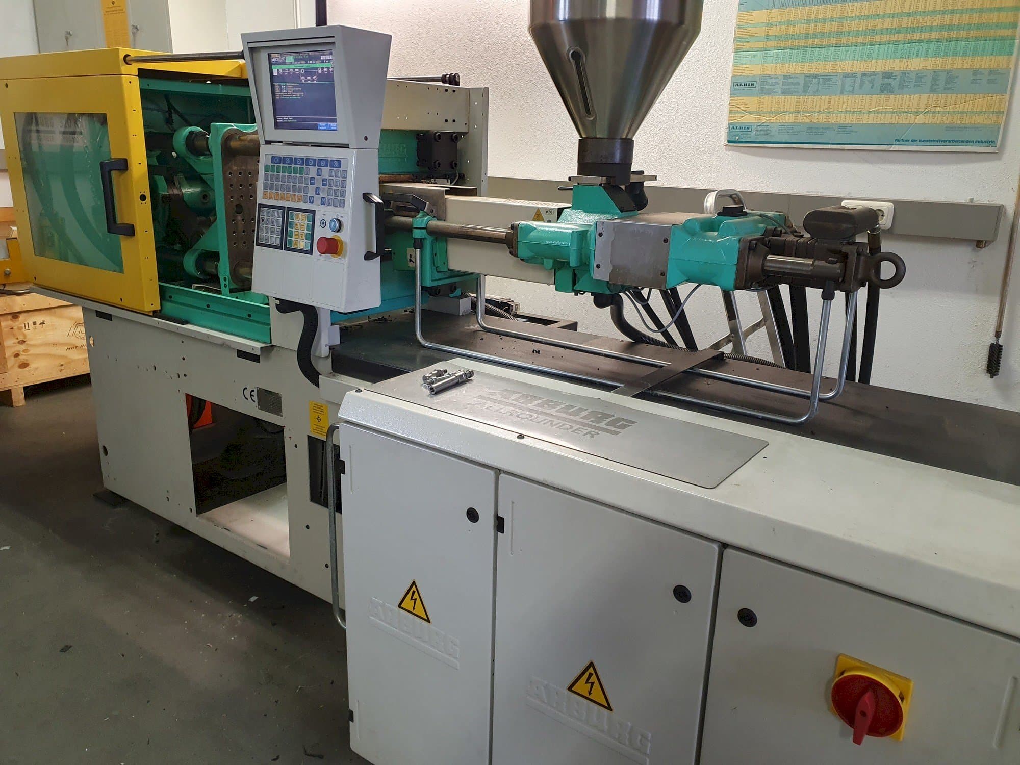 Front view of Arburg Allrounder 320 KS 700-100  machine