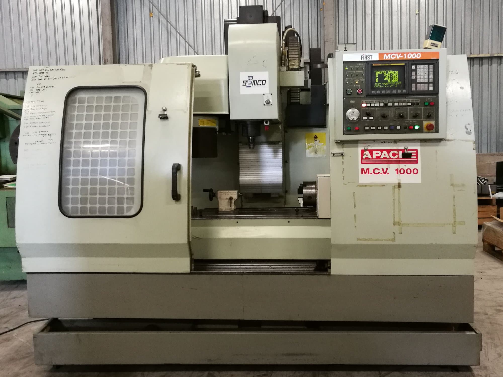 Front view of FIRST MCV-1000 Machine