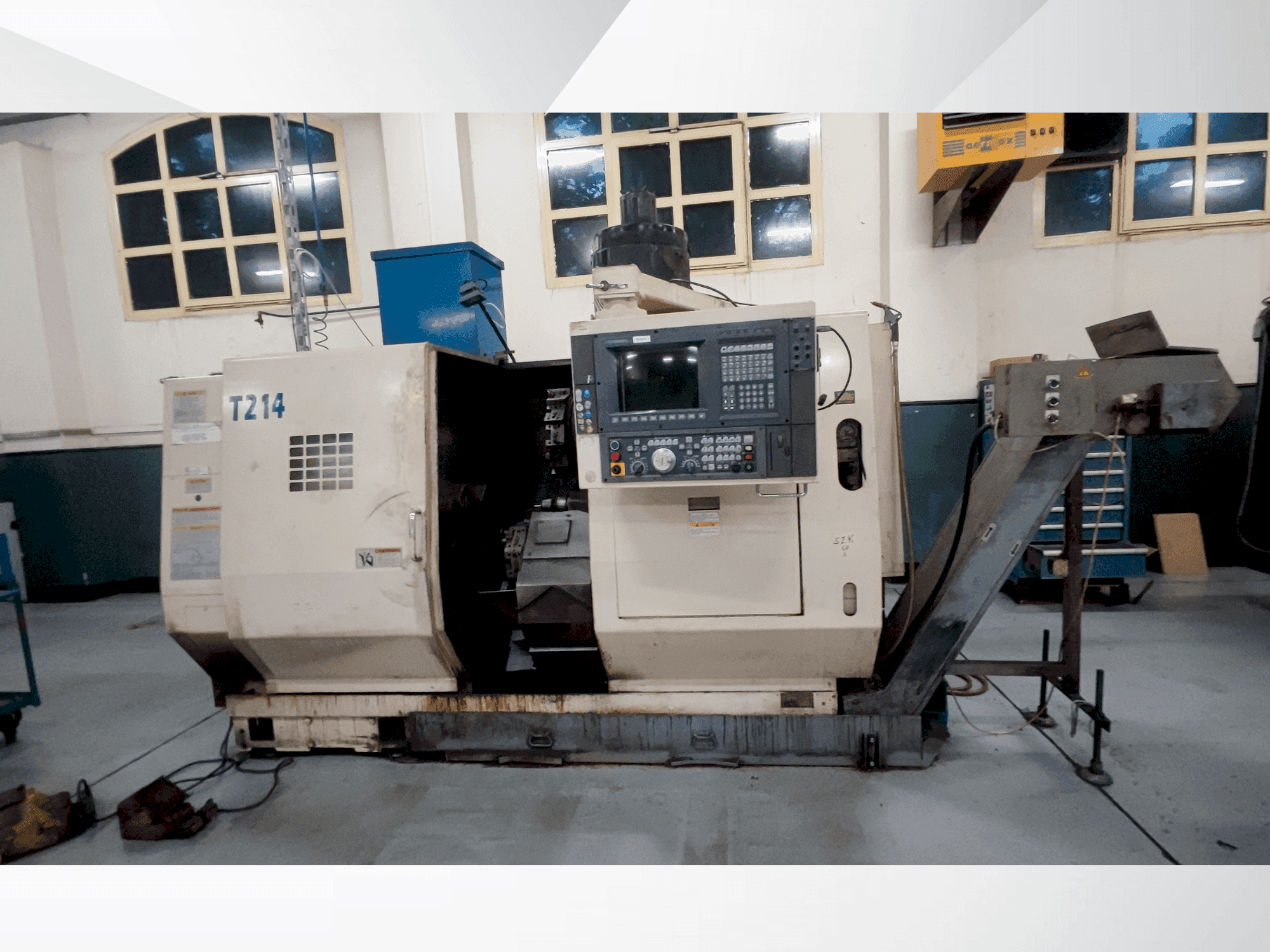 Front view of Okuma LU 15  machine