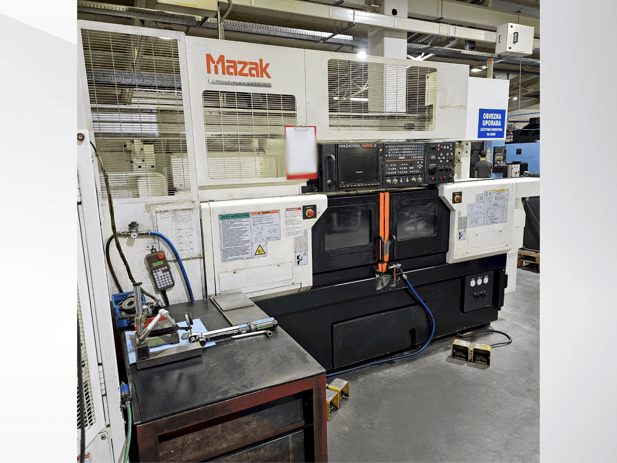 Front view of Mazak Multiplex 6200II  machine