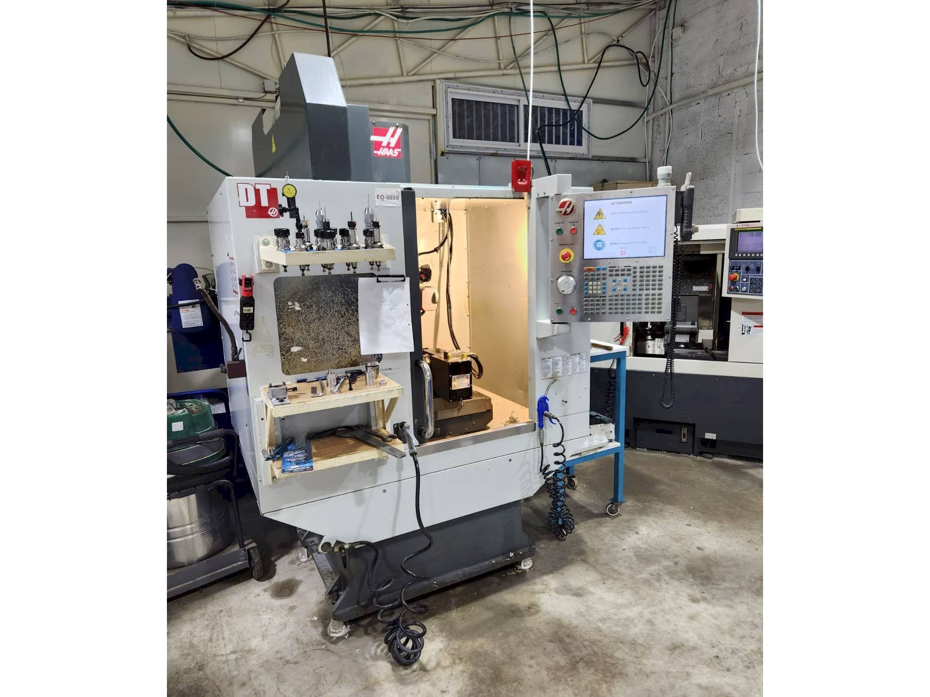 Front view of HAAS DT-1  machine