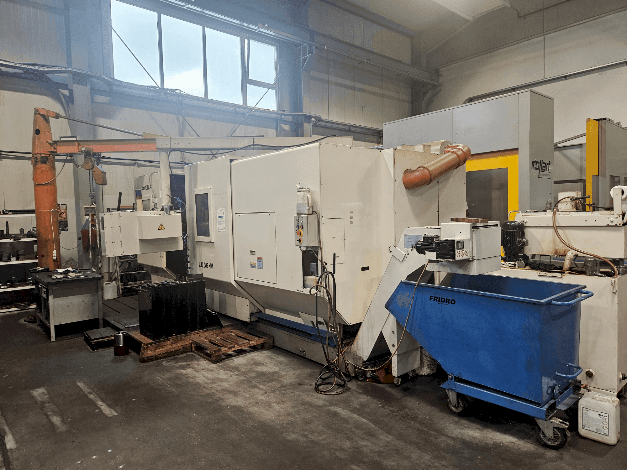 Front view of Okuma LU 35-M  machine