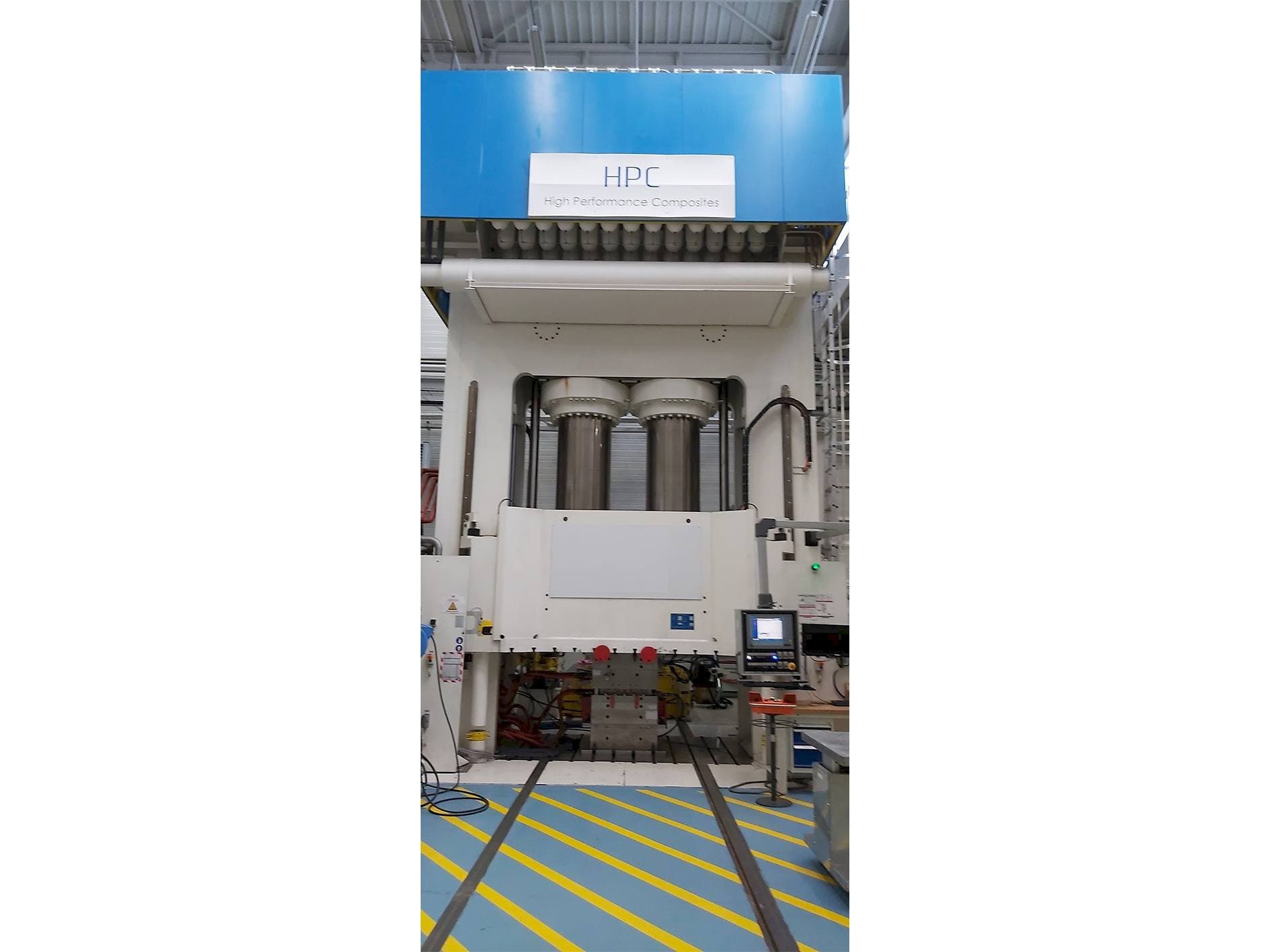 Front view of Dieffenbacher 2500 Ton  machine