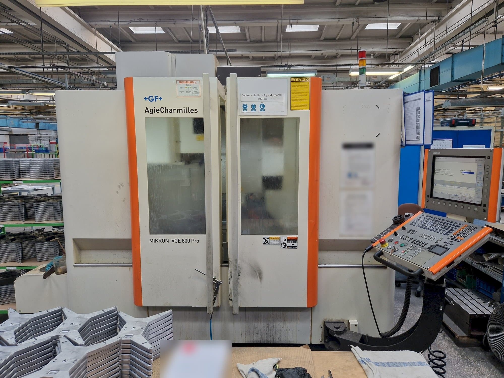 Front view of AgieCharmilles MIKRON VCE 800 PRO  machine