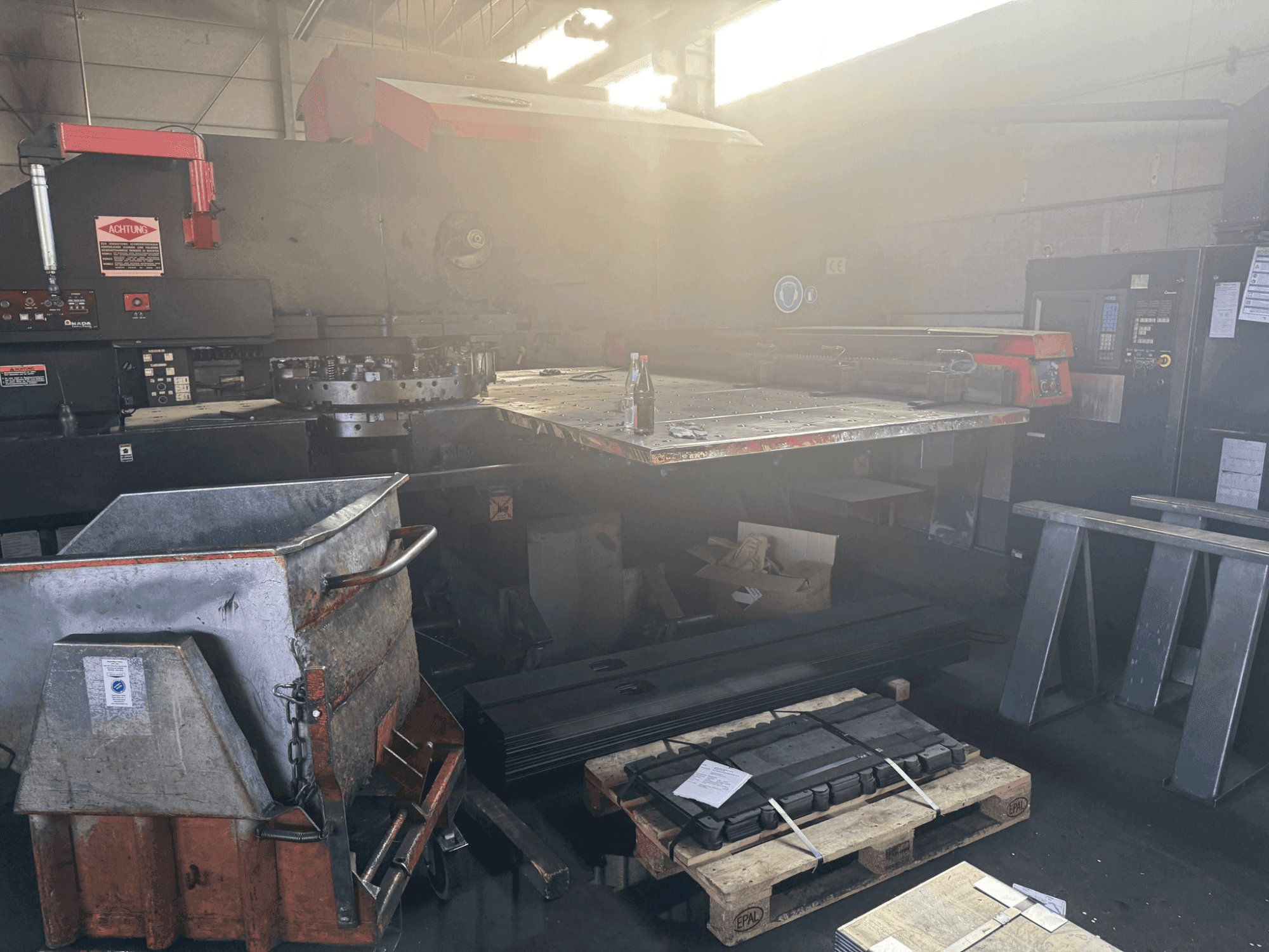 Front view of AMADA PEGA 306072 2000MM machine