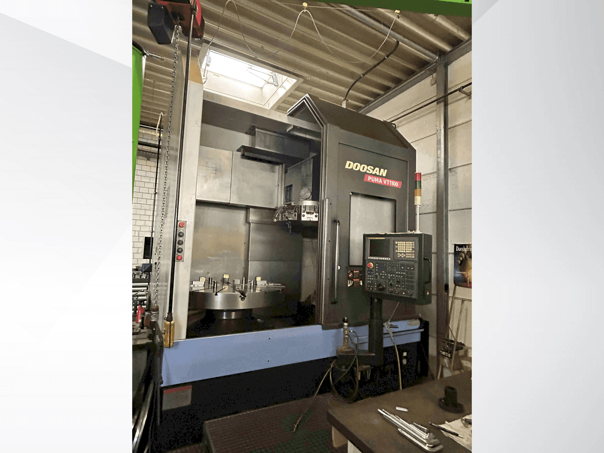 Front view of DOOSAN Puma VT1100 machine