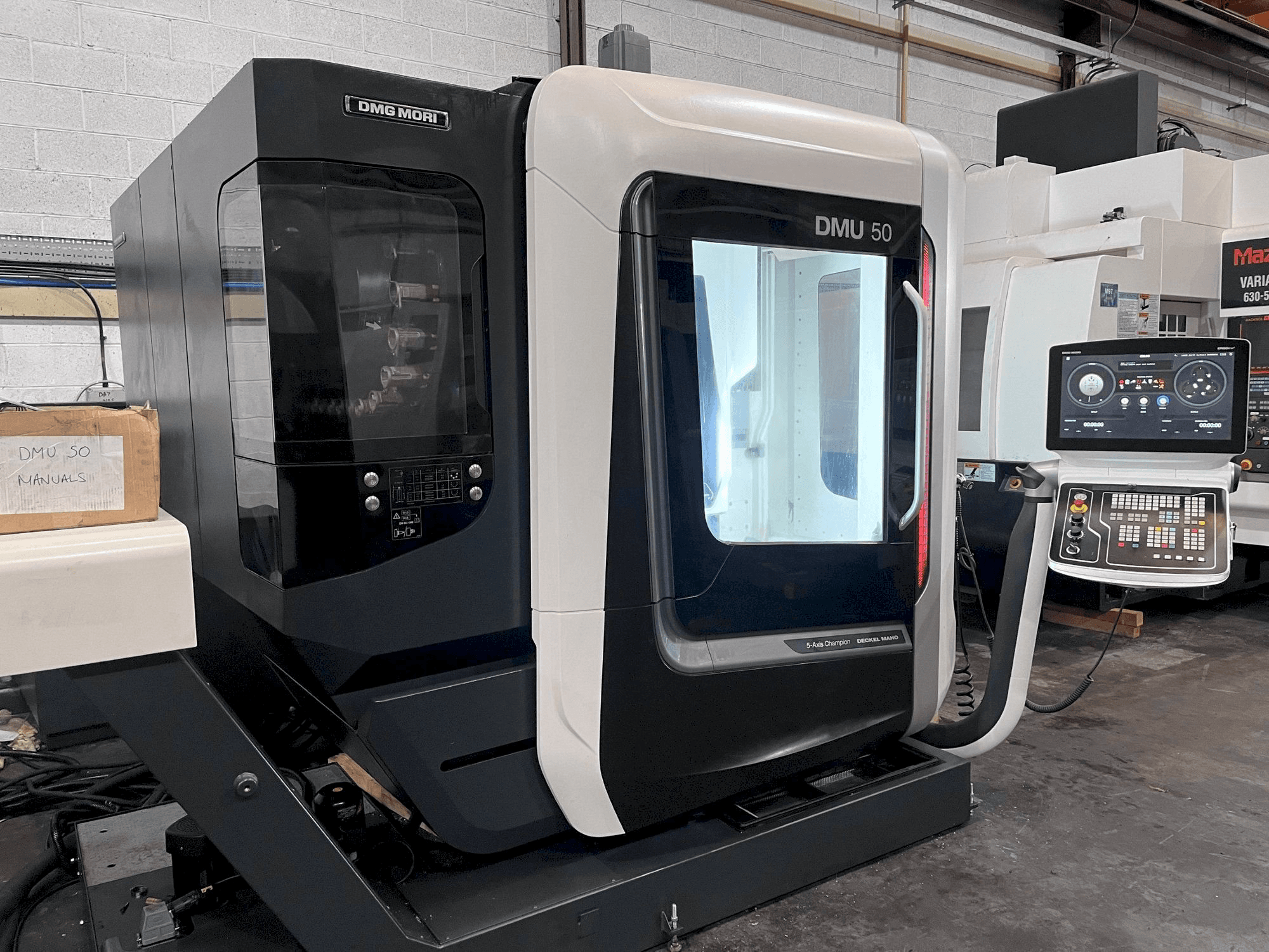 Front view of DMG DMU 50 machine